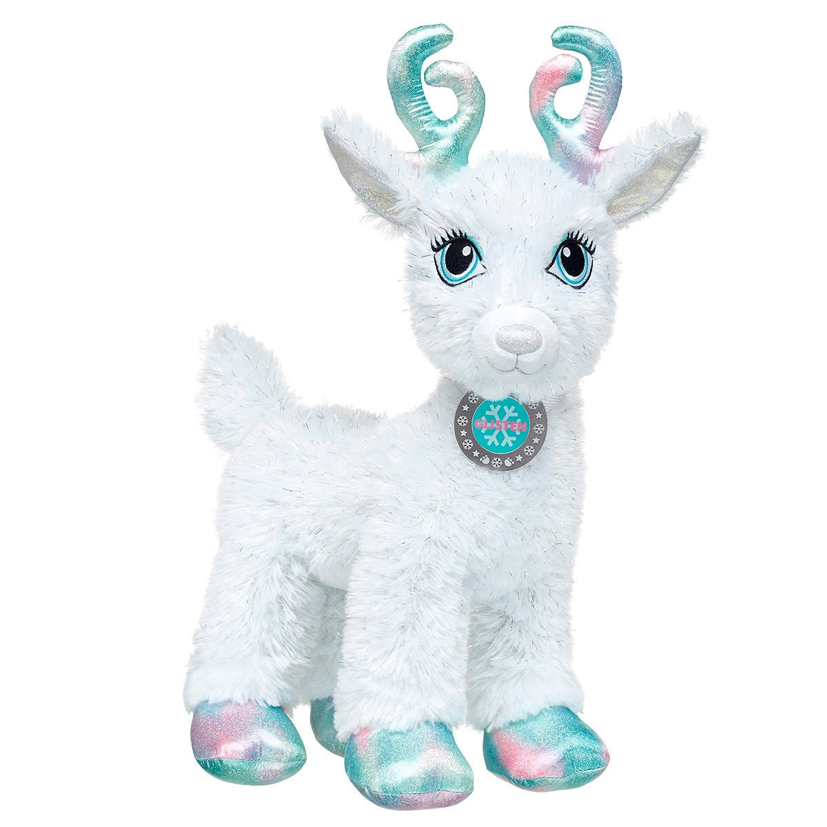 Peluche Reno Blanco Con Celeste Merry Mission Build-A-Bear